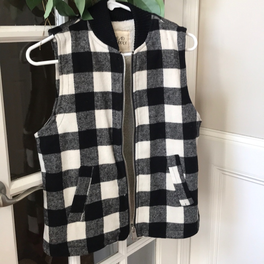 Buffalo check vest
